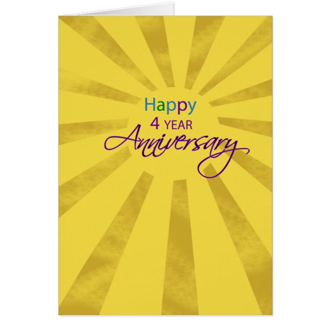 Anniversaire d'affaires de quatre ans pour les emp (Devant)