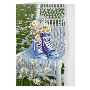 Anniversaire Daisy Bouquet en Basket violet