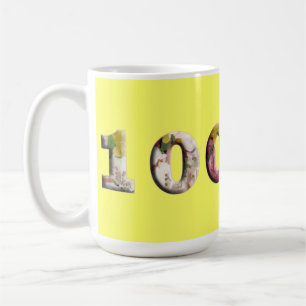 Anniversaire d'anniversaire de tasse de 100 étape