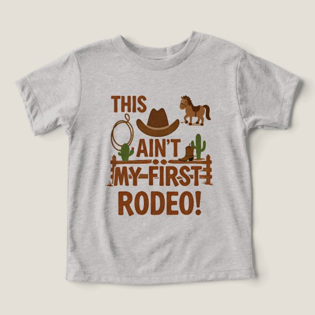 Anniversaire de 2 ans western ludique  (Design Recto)