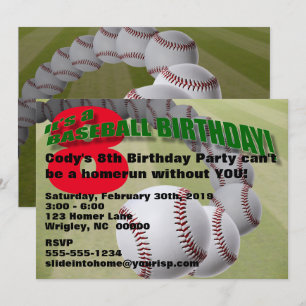 Anniversaire de base-ball ! INVITATION DE PARTIE