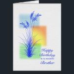 Anniversaire de Brother, scène d'herbes<br><div class="desc">Une belle carte d'anniversaire pour un frère. Une scène avec herbe silhouée et un paysage stylisé. Une belle scène de tranquillité qui promet un sentiment de paix. Un joli verset à l'intérieur complète cette carte d'anniversaire pour dire "joyeux anniversaire".</div>