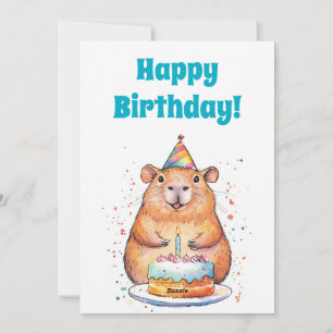 Anniversaire de Capybara, Bonne carte de vacances 