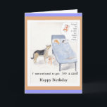 Anniversaire de carte pour elle<br><div class="desc">Carte personnalisable pour lui donner. Particulièrement bien si vous avez un chien.</div>