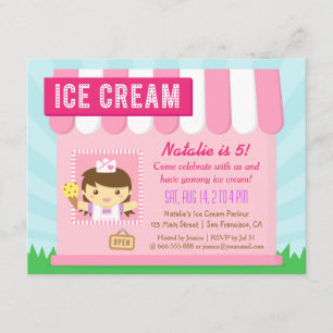 Anniversaire de enfant, invitations mignonnes de