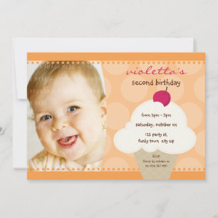 ANNIVERSAIRE DE ENFANT PARTY INVITATION cône de gl