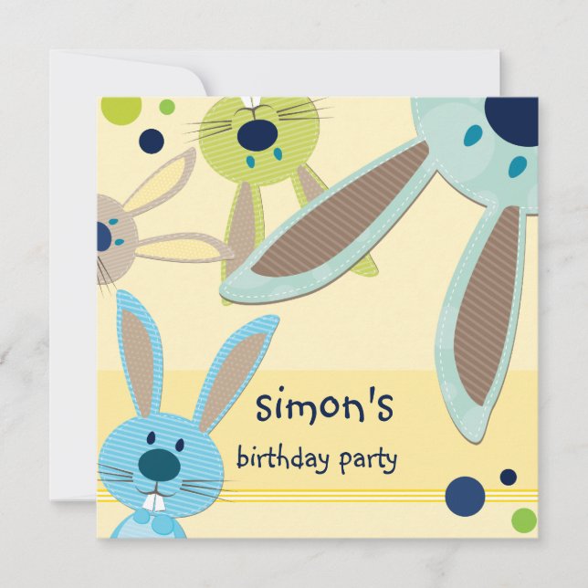 ANNIVERSAIRE DE ENFANT PARTY INVITATION mignon lap (Devant)