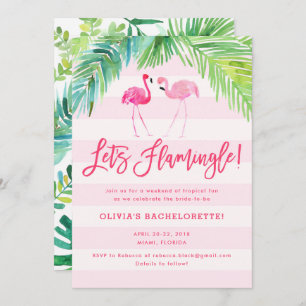 Anniversaire de Flamant rose ou invitation