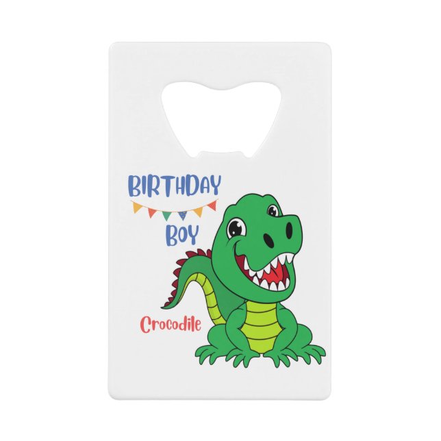 anniversaire de garçon de crocodile, anniversaire  (Devant)