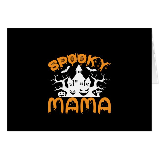 Anniversaire de Halloween Éffrayant Mama (Devant horizontal)