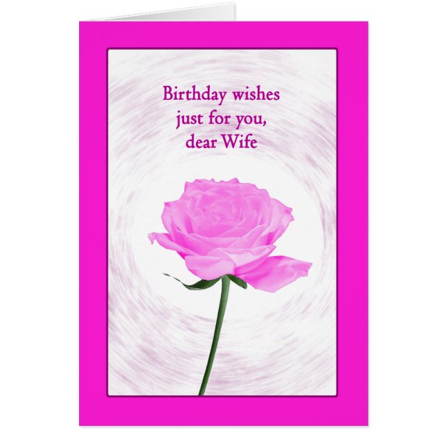 Anniversaire de la femme belle rose rose (Devant)