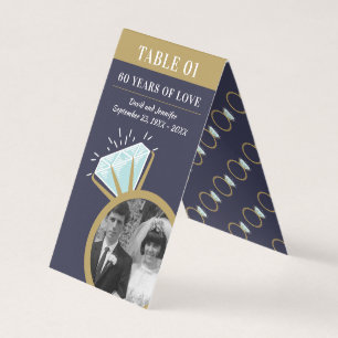 Anniversaire de la fête bague diamant carte d'esco