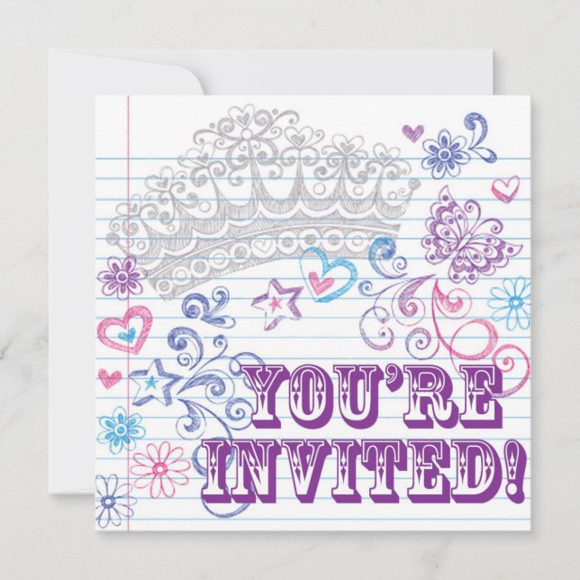 Anniversaire de la fille / Douce 16 Invitation (Devant)
