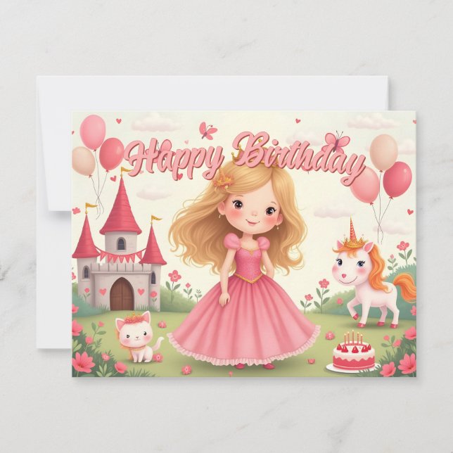 Anniversaire de la Princesse Fée dans un Rêve Rose (Devant)