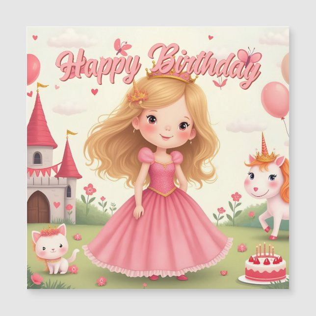 Anniversaire de la Princesse Fée dans un Rêve Rose (Devant)