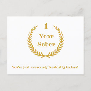 Anniversaire de la sobriété de carte postale, anné
