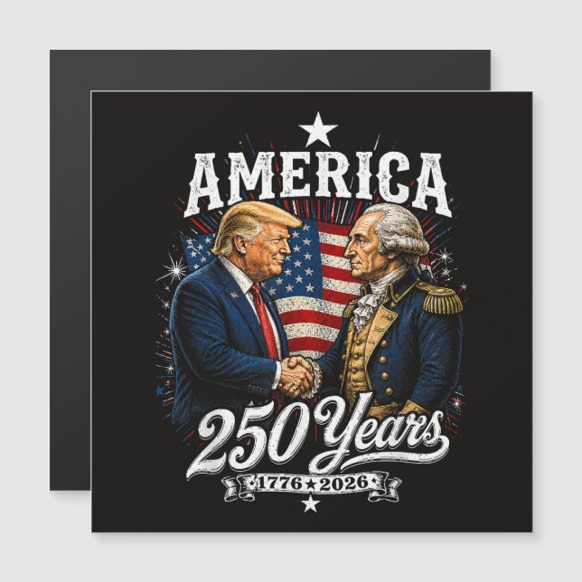 Anniversaire de l'Amérique 250e Trump Washington (Devant / Derrière)
