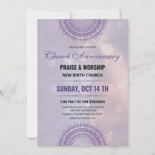 Anniversaire de l'église Invitation Flyer Modèle