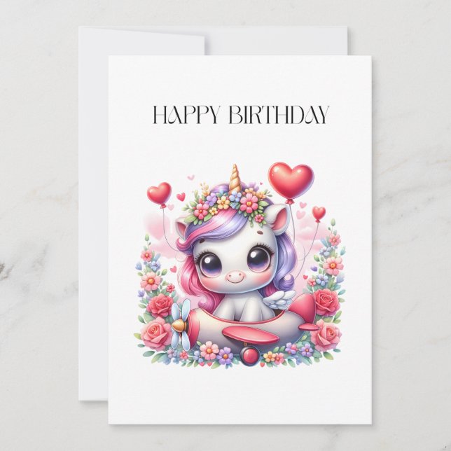 Anniversaire de Licorne Pilote (Devant)