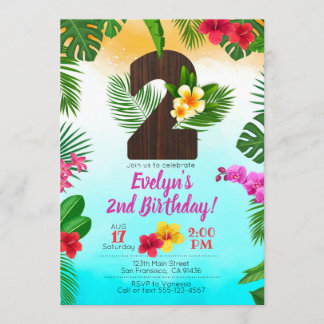 Anniversaire de Luau, Invitation Luau Parti 2e ann