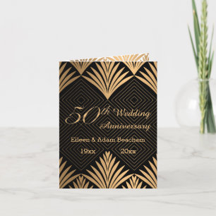 Anniversaire de mariage d'or de feuille