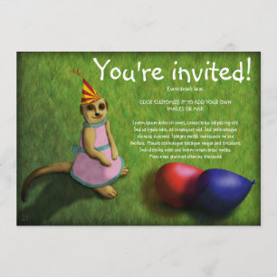 Anniversaire de Meerkat, invitation