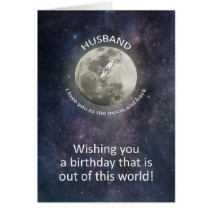 Anniversaire de mon mari jusqu'à la lune et retour