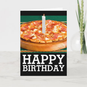 ANNIVERSAIRE DE PEPPERONI PIZZA CARTE DE CANDLE