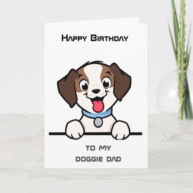 ANNIVERSAIRE "DE VOTRE DOGGIE" CARTE (Devant)