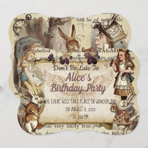 Anniversaire de Wonderland Invitation