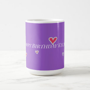 Anniversaire Des Coeurs Mignons Quirky Pour Sa Mug