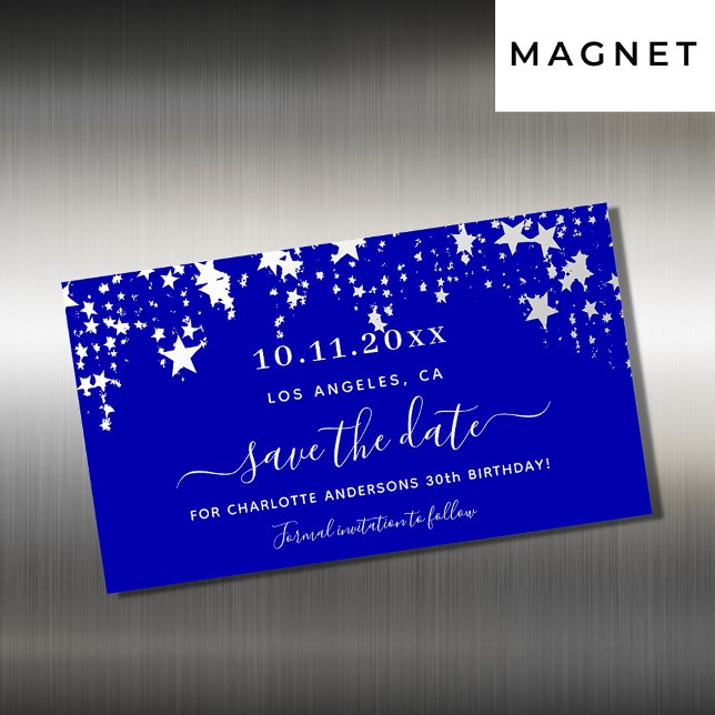 Anniversaire des étoiles bleues royales enregistre (Créateur téléchargé)