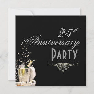 Anniversaire des Invitations aux bulles de Champag
