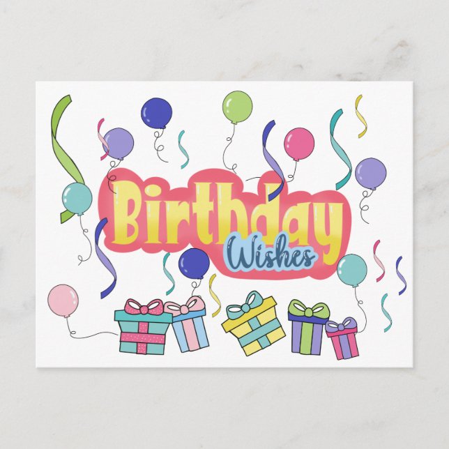 Anniversaire des voeux Carte postale (Devant)