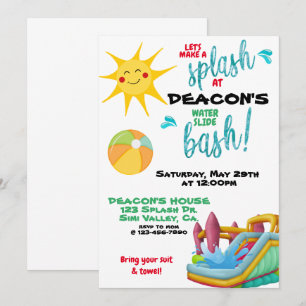 ANNIVERSAIRE, DIAPOSITIVE D'EAU, BOUNCE HOUSE, ENF