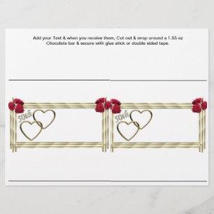 Anniversaire d'or 50e Candy Bar sur mesure Wrapper