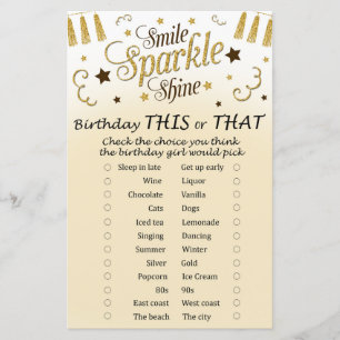 Anniversaire d'or Ce ou ce jeu