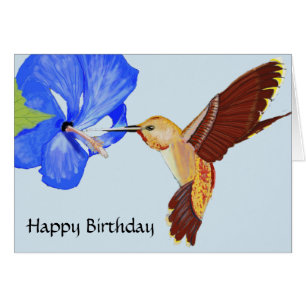 Anniversaire du colibri et de l'Hibiscus bleu