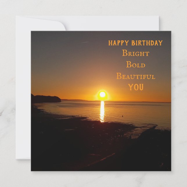 Anniversaire du coucher du soleil de la carte (Devant)