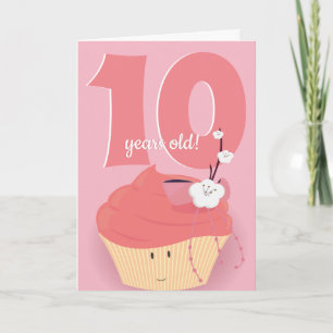 Anniversaire du Cupcake rose Carte d'anniversair