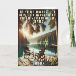 Anniversaire du frère, carte pliée 5 x 7