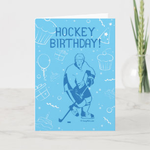 Anniversaire du hockey ! Carte de voeux - Homme