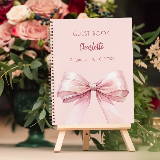 Anniversaire du livre d'hôtes blush rose arc (Créateur téléchargé)