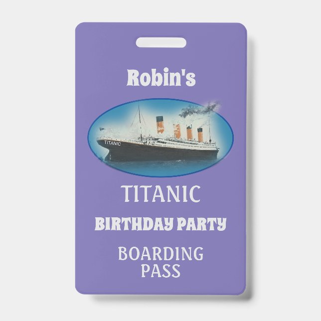 Anniversaire du Titanic Badge du Bateau de la Whit (Avant)