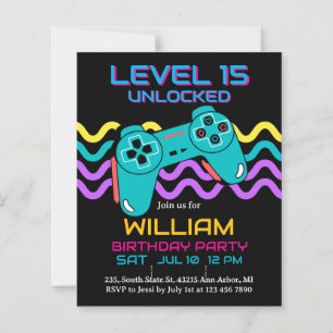Anniversaire d'un adolescent joueur de jeux vidéo