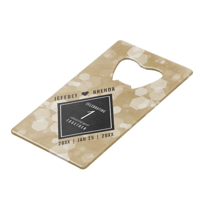 Anniversaire élégant du 1er Mariage papier (Devant Angle)