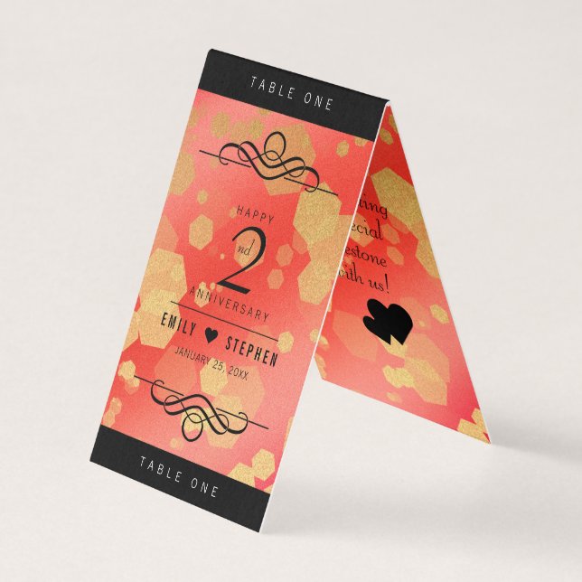 Anniversaire élégant du 2ème Mariage Garnet (Front)