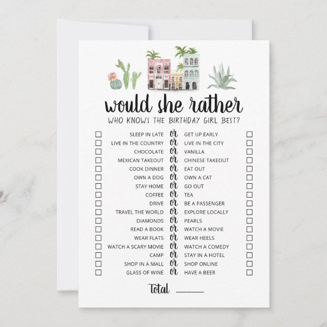 Anniversaire Elle Plutôt modifiable carte de jeu (Devant)