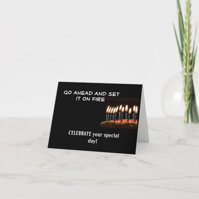 Anniversaire en feu ! Carte d'anniversaire (Devant)