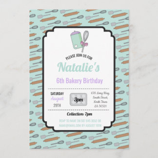 Anniversaire Fête Invitation Boulangerie Anniversa